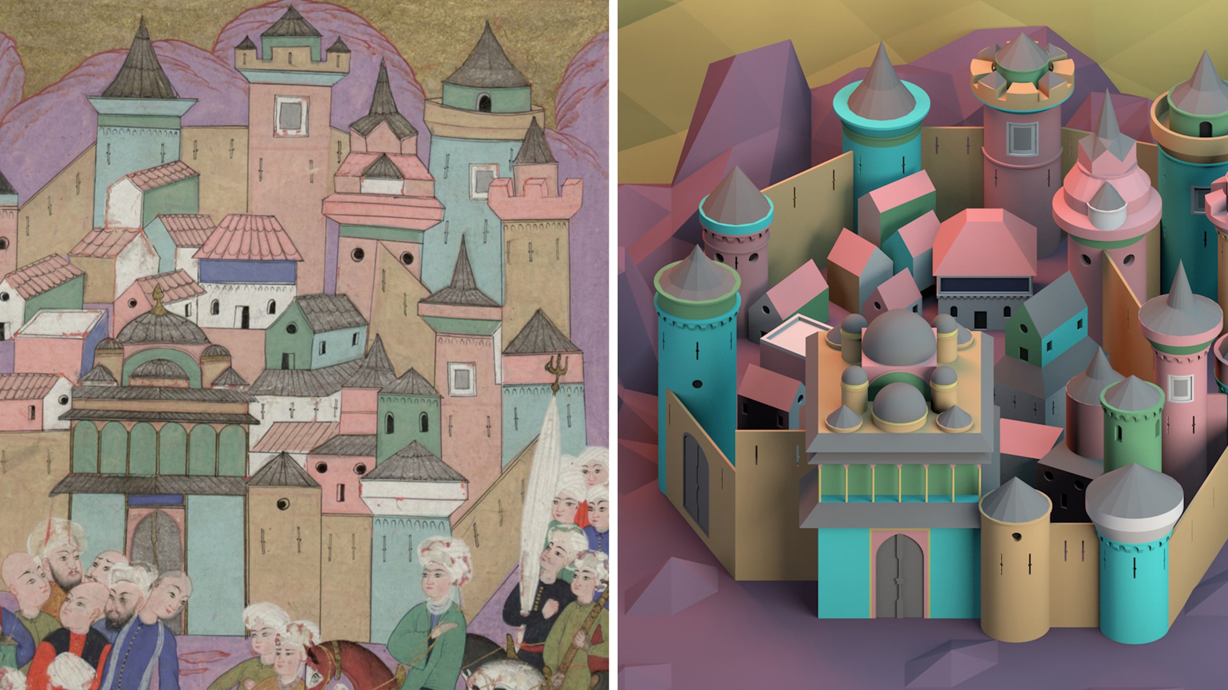 Çevrimiçi Konuşma <br> Osmanlı Minyatür Sanatında Parçalı Mimari Mekân Anlayışı: <br> Kültürler Arası Etkileşimler ve Zaman Ötesi İlişkiler